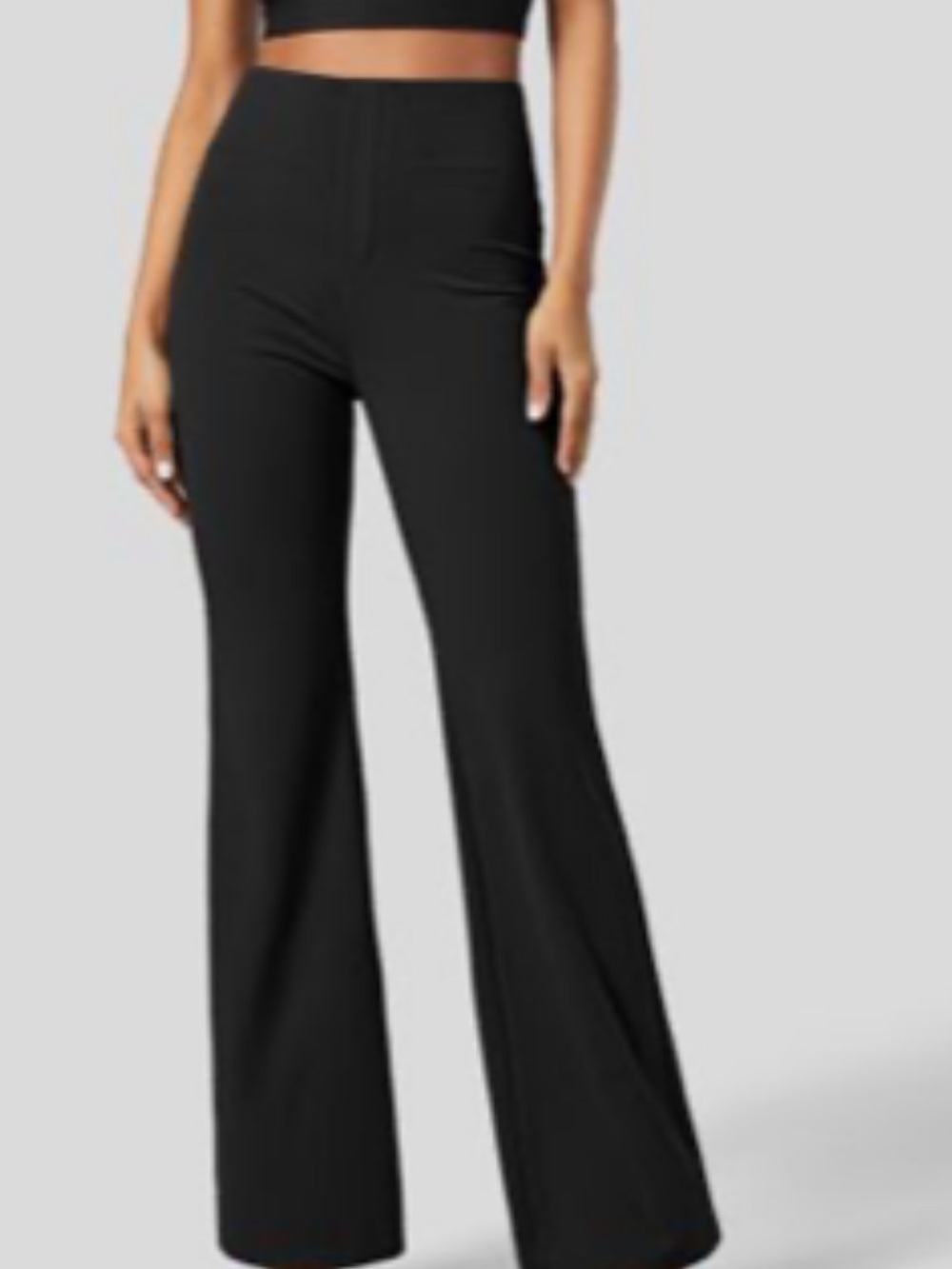 HALARA Black High-Rise Flare Pants